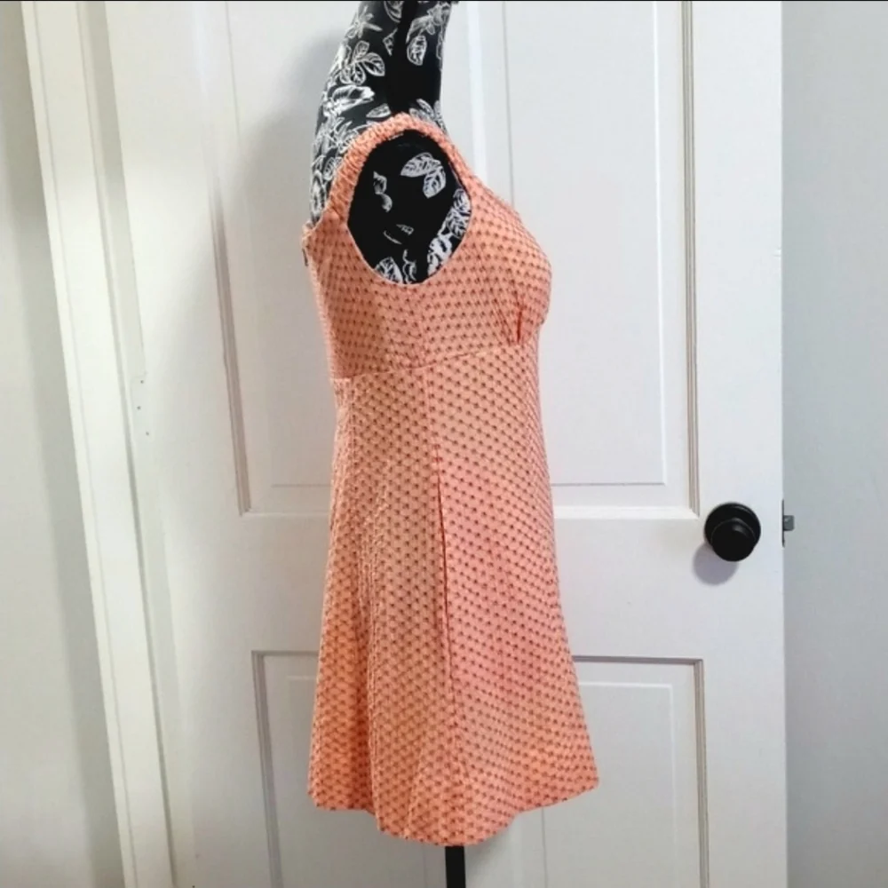 🆕️ 🍑Free People🍑 - Peach/White "Berry Kiss" Off-the-Shoulder Mini Dress - Picture 6 of 16